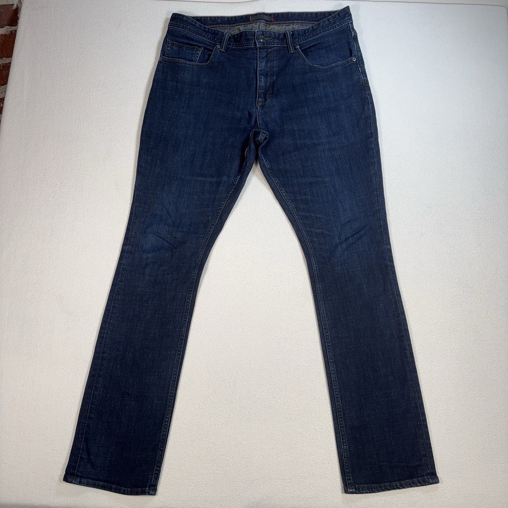 Robert Graham Jeans Men's 35 (fits 36x32) Blue Slim Straight Stretch Denim